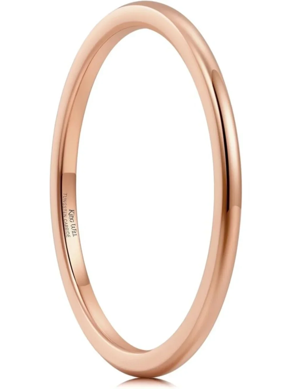 Tungsten Carbide Wedding Band Ring for Men & Women, 24k Gold & Rose Gold Finish